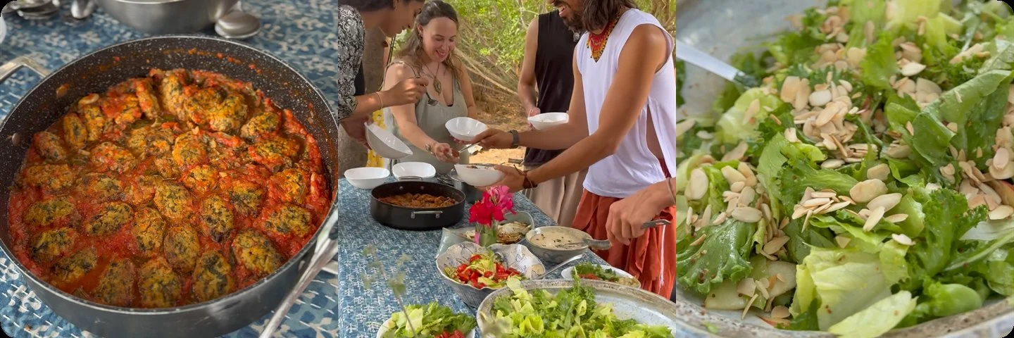 ארוחה צמחונית מפנקת בריטריט